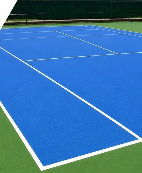 Outdoor acrylic tennis court